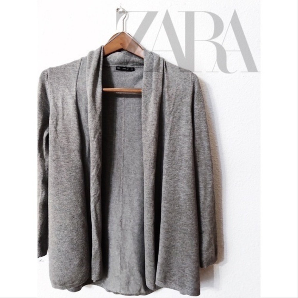 Zara knit heather gray cardigan